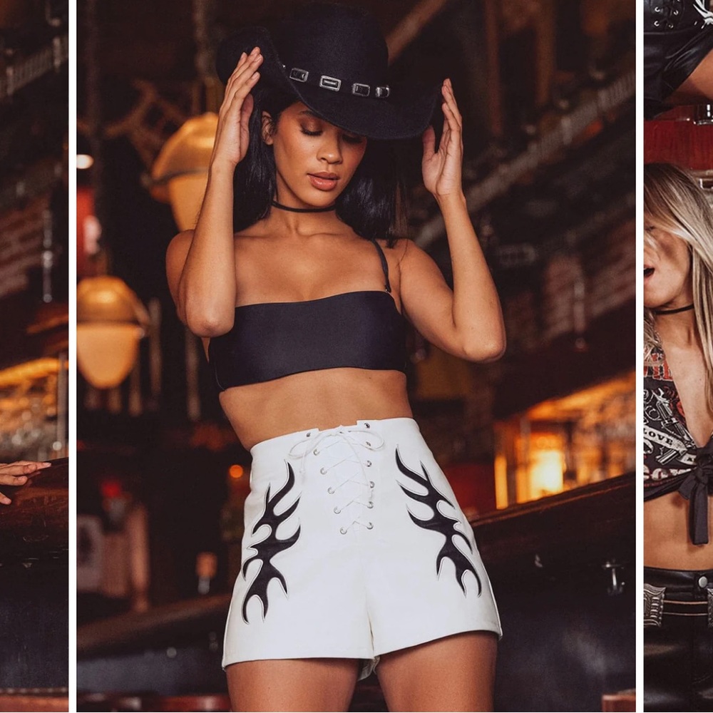 12th Tribe Leather Shorts